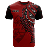 Guam T Shirt Red Color Polynesian Patterns Best Guam Ever Unisex Black - Polynesian Pride