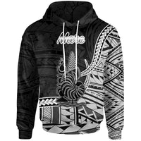 New Caledonia Islands Hoodie Mare Seal of New Caledonia Polynesian Patterns Unisex Black - Polynesian Pride