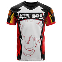 Papua New Guinea T Shirt Mount Hagen PNG Coat Of Arms Unisex Red Black - Polynesian Pride