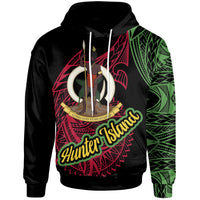 Vanuatu Hoodie Hunter Island Seal of Vanuatu Special Style Unisex Black - Polynesian Pride