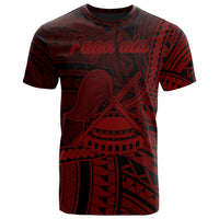 American Samoa T Shirt Fagaalu Polynesian Red Patterns Unisex Black - Polynesian Pride