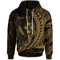 Kosrae State Hoodie Gold Custom Wings Style Unisex Black - Polynesian Pride