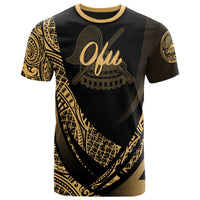 American Samoa T Shirt Manua ofu Polynesian Gold Patterns Sport Style Unisex Black - Polynesian Pride