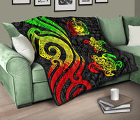 Samoa Premium Quilt - Reggae Tentacle Turtle - Polynesian Pride