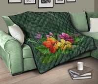 Colorful Hibiscus Premium Quilt - Polynesian Pride