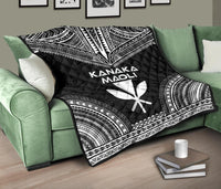 Hawaii Premium Quilt - Kanaka Maoli Polynesian Chief Black Version - Polynesian Pride
