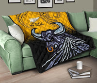 New Zealand Maori Premium Quilt Taranaki Bull - Polynesian Pride
