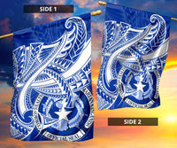 Northern Mariana Islands Flag - Seal CNMI With Curve Patterns - Polynesian Pride