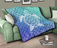 Turtle Blur Background Premium Quilt - Polynesian Pride