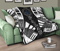 Palau Premium Quilt - Palau Seal Polynesian White Tattoo - Polynesian Pride