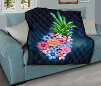 Pineapple Hibiscus Pattern Premium Quilt - Polynesian Pride