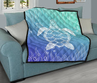 Turtle Blur Background Premium Quilt - Polynesian Pride