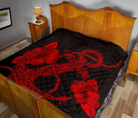 Anchor Red Poly Tribal Premium Quilt - Polynesian Pride