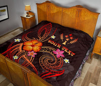 Kosrae Polynesian Personalised Premium Quilt - Legend of Kosrae (Red) - Polynesian Pride