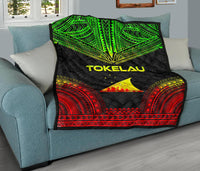 Tokelau Premium Quilt - Tokelau Flag Polynesian Chief Reggae Version - Polynesian Pride