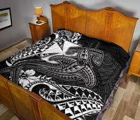 Polynesian Wallis and Futuna Premium Quilt - White Shark Polynesian Tattoo - Polynesian Pride