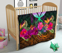 Polynesian Hawaii Kanaka Maoli Premium Quilt - Summer Hibiscus - Polynesian Pride