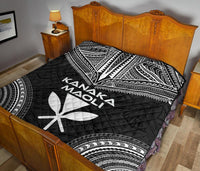 Hawaii Premium Quilt - Kanaka Maoli Polynesian Chief Black Version - Polynesian Pride
