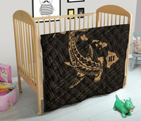 Hawaii Shark Gold Polynesian Premium Quilt - Polynesian Pride