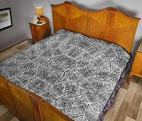 Polynesian Premium Quilt White And Black - Polynesian Pride