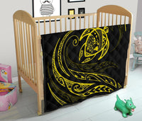 Hawaii Turtle Premium Quilt - Yellow - Frida Style - Polynesian Pride