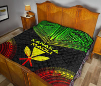 Hawaii Premium Quilt - Kanaka Maoli Polynesian Chief Reggae Version - Polynesian Pride