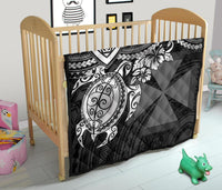 Wallis and Futuna Polynesian Premium Quilt - Wallis and Futuna Coat Of Arms & White Turtle Hibiscus - Polynesian Pride