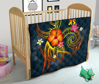 American Samoa Polynesian Premium Quilt - Legend of American Samoa (Blue) - Polynesian Pride