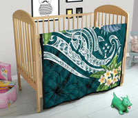 Kosrae Polynesian Premium Quilt - Summer Plumeria (Turquoise) - Polynesian Pride