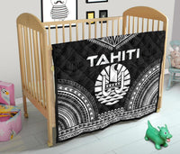 Tahiti Premium Quilt - Tahiti Flag Polynesian Chief Black Version - Polynesian Pride