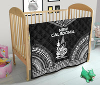 New Caledonia Premium Quilt - New Caledonia Coat Of Arms Polynesian Chief Black Version - Polynesian Pride