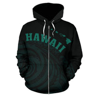 Hawaii Polynesia Hoodie Celadon Tatau Style - Polynesian Pride