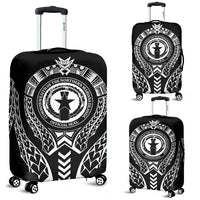 Northern Mariana Islands Luggage Cover - Polynesian Tribal Black - Polynesian Pride