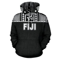 Fiji Polynesian Hoodie Black - Polynesian Pride