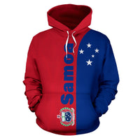 Samoa Polynesian All Over Hoodie Shoulder Style - Polynesian Pride
