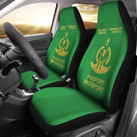 Vanuatu Car Seat Covers - Republic Of Vanuatu Passport Universal Fit Green - Polynesian Pride