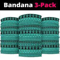 Polynesian Tattoo Tribal Turquoise Bandana 3 - Pack - Polynesian Pride