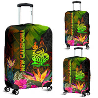 New Caledonia Polynesian Luggage Covers - Hibiscus and Banana Leaves - Polynesian Pride