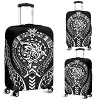 Polynesian Luggage Cover - Polynesian Shark Tribal Black - Polynesian Pride