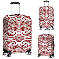 Polynesian Luggage Cover 15 White-Red - Polynesian Pride