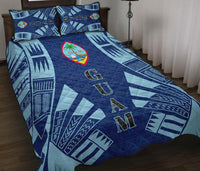Guam Quilt Bed Set - Guam Coat Of Arms Polynesian Tattoo Style - Polynesian Pride