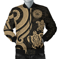 American Samoa Bomber Jacket - Gold Tentacle Turtle - Polynesian Pride