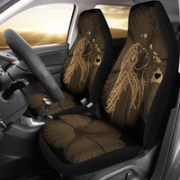 Hawaii Car Seat Covers - Hawaii Hula Girl Hibiscus Map Gold - Polynesian Pride