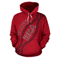 Tahiti French Polynesia All Over Hoodie DNA Style - Polynesian Pride