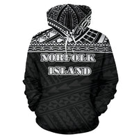 Norfolk All Over Hoodie Polynesian Black Version - Polynesian Pride