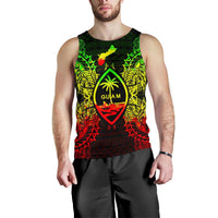 Guam Polynesian Men Tank Top Map Reggae Reggae - Polynesian Pride