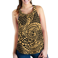 Polynesian Women Racerback Tank Top 27 Black-Gold - Polynesian Pride