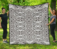 Polynesian Tribal Premium Quilt Grown BMW White - Polynesian Pride