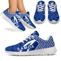 Samoa Sporty Sneakers - Transit Blue Style White - Polynesian Pride