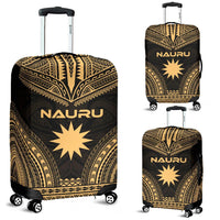 Nauru Polynesian Chief Luggage Cover - Gold Version Gold - Polynesian Pride